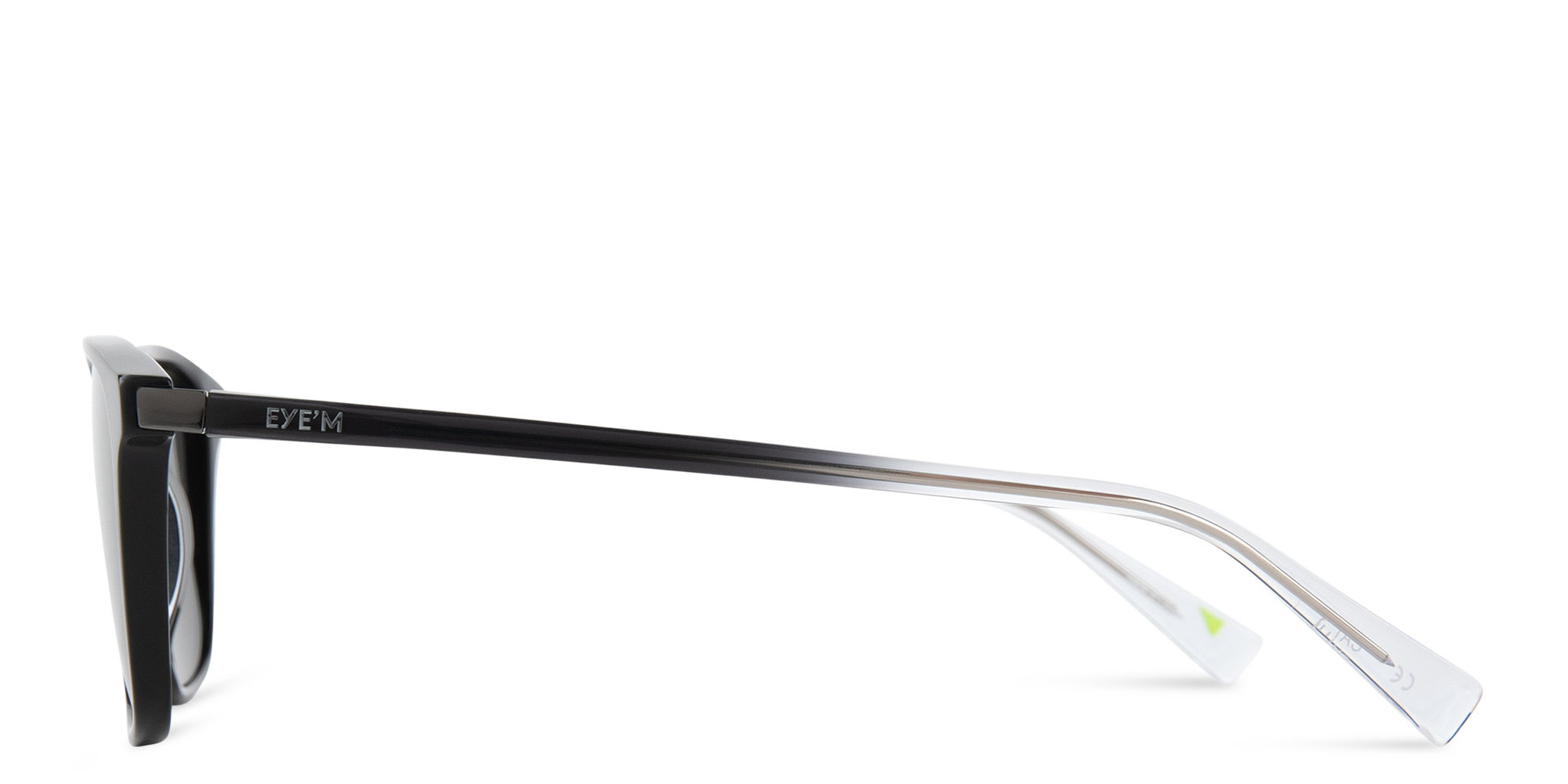 EYE'M Square Sunglasses in Black – Product Photo 3