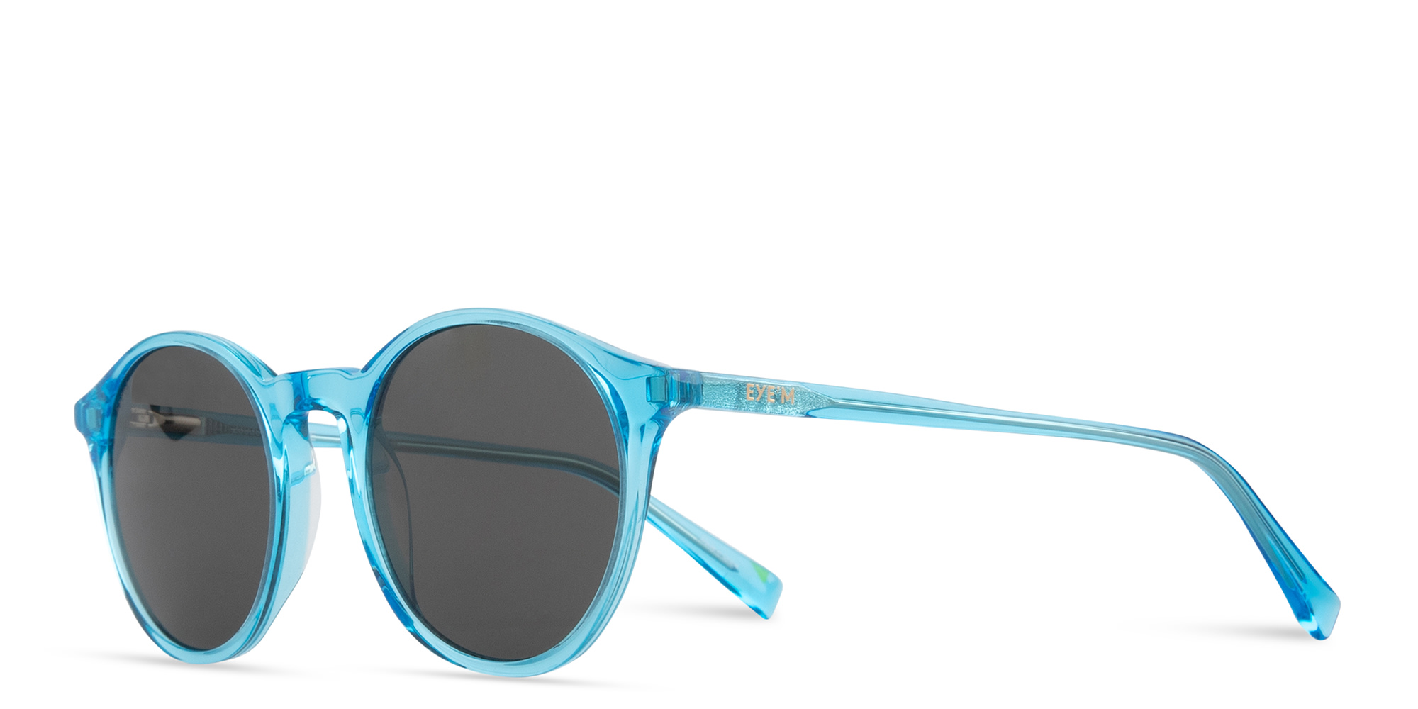 Shop EYE'M Round Sunglasses in Blue online.