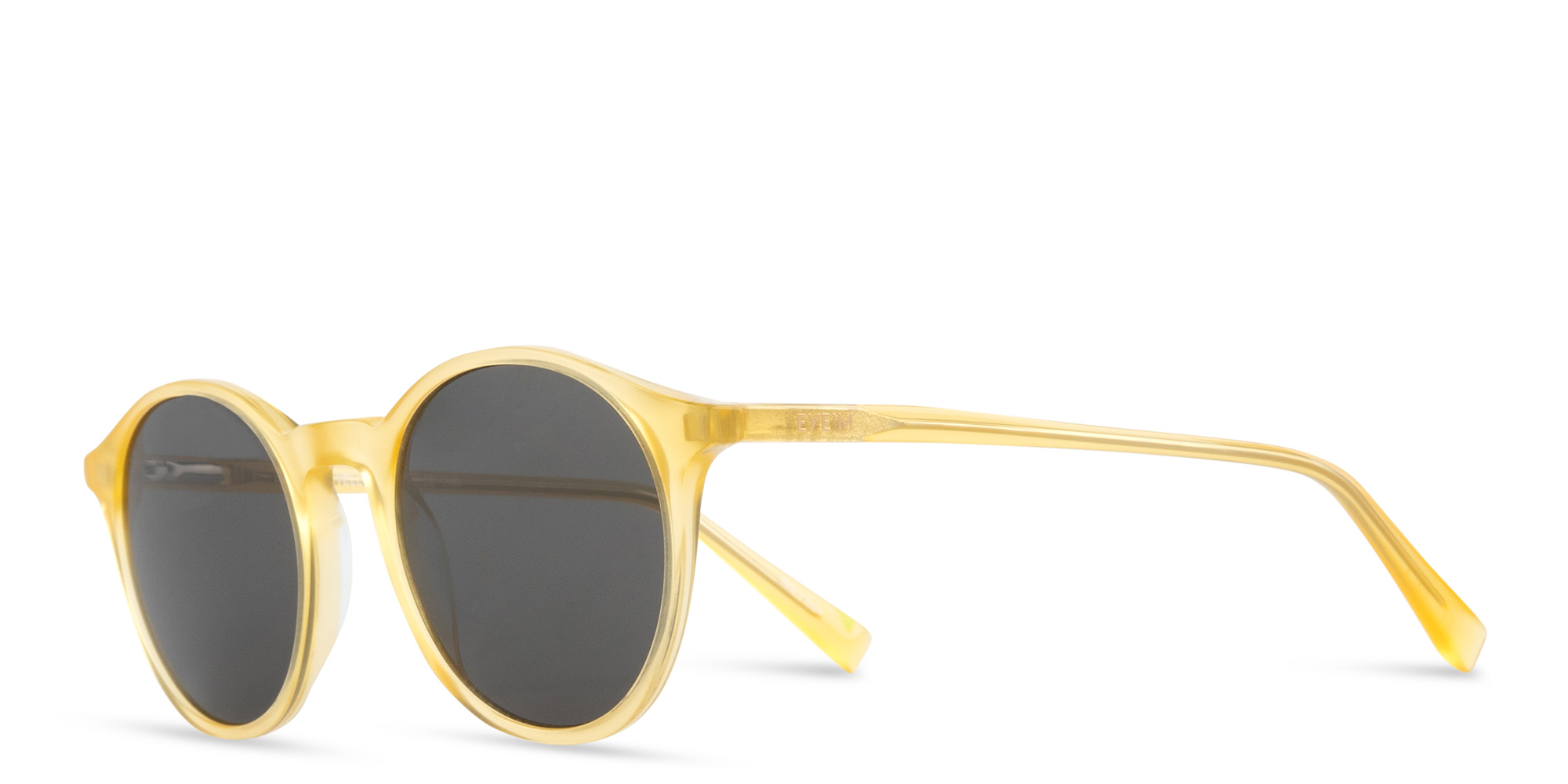 Shop EYE'M Round Sunglasses in Yellow online.