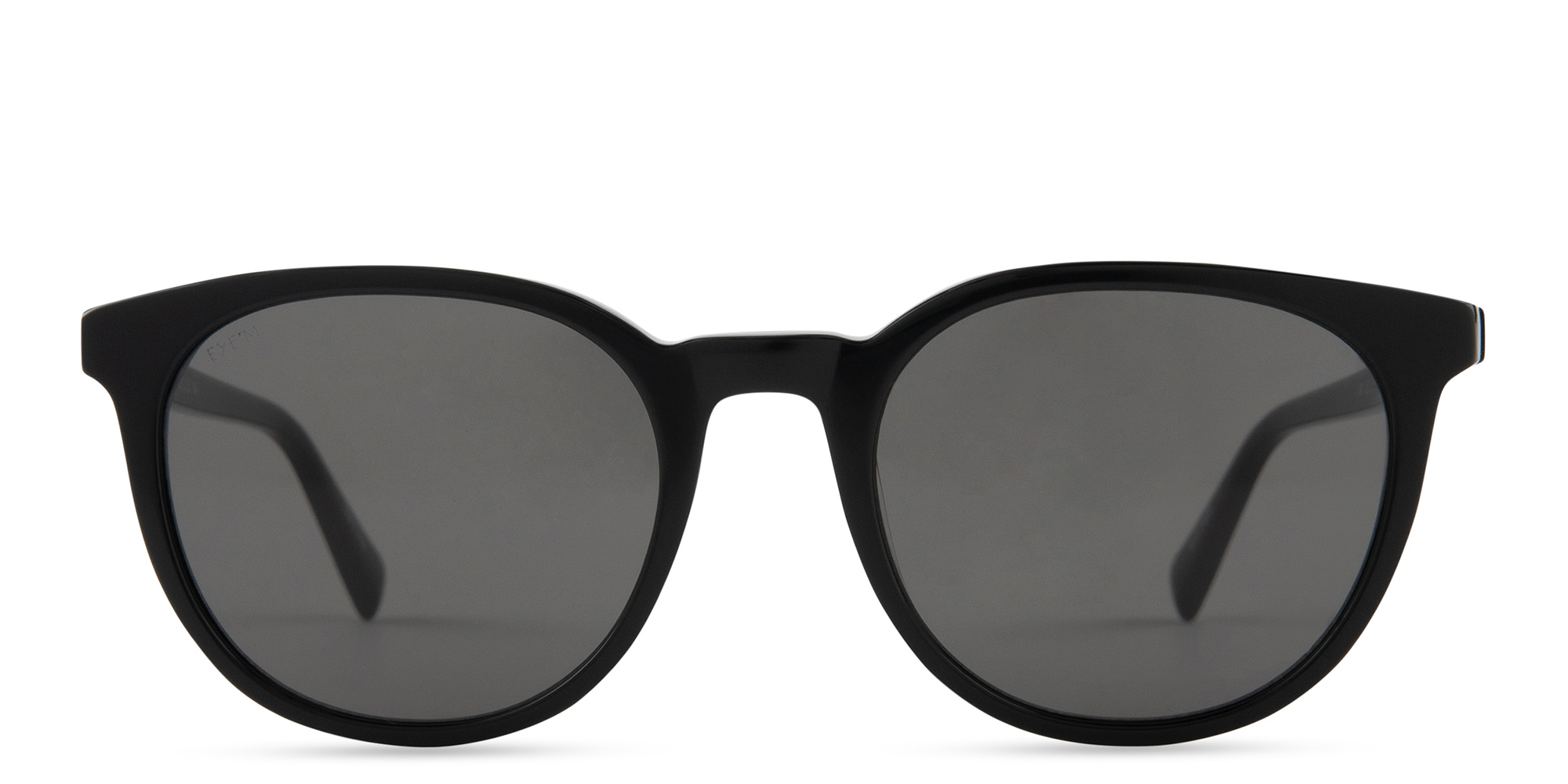 EYE'M Round Sunglasses in Black – Product Photo 1