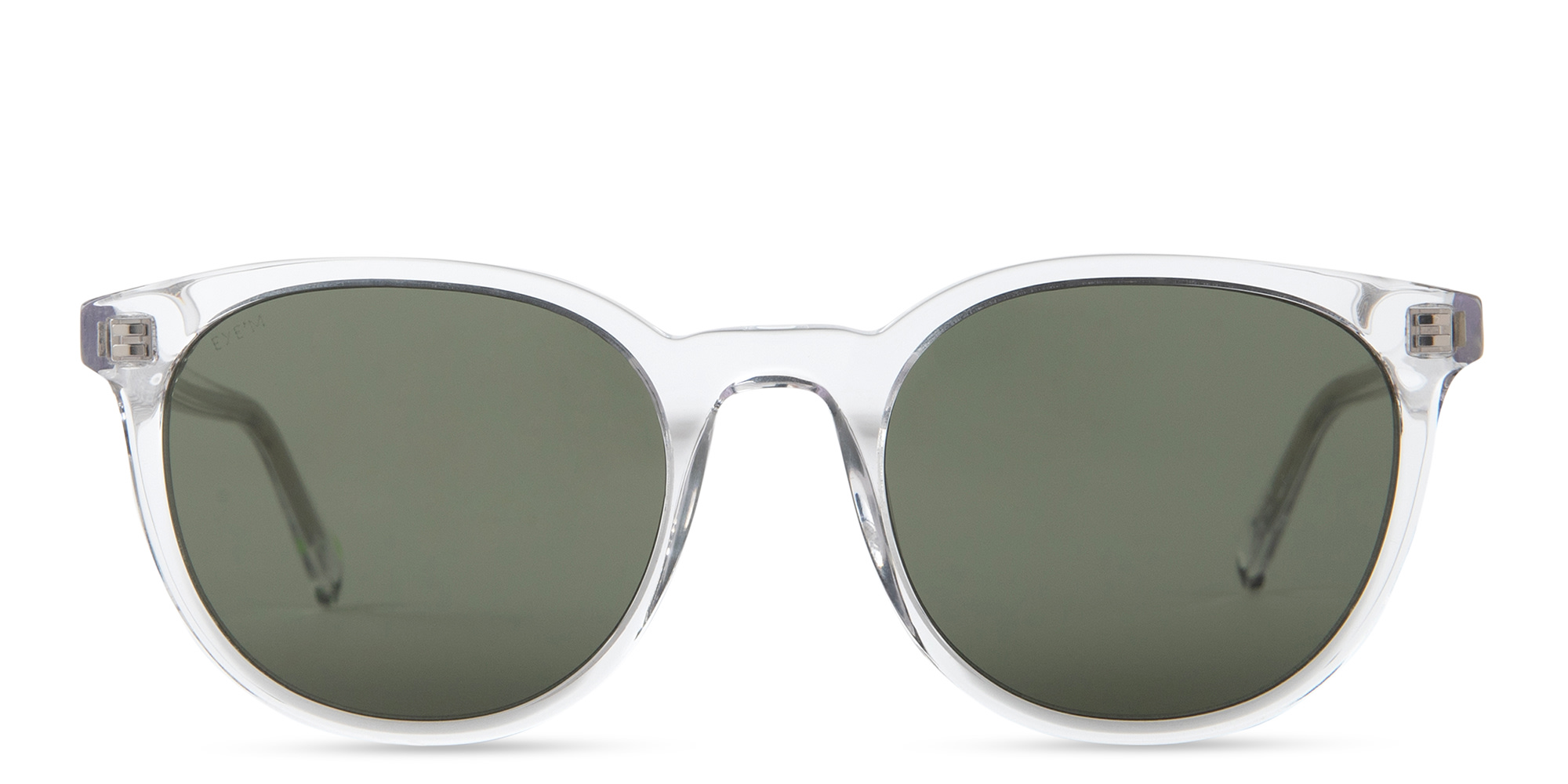 Shop EYE'M Round Sunglasses in Clear online.