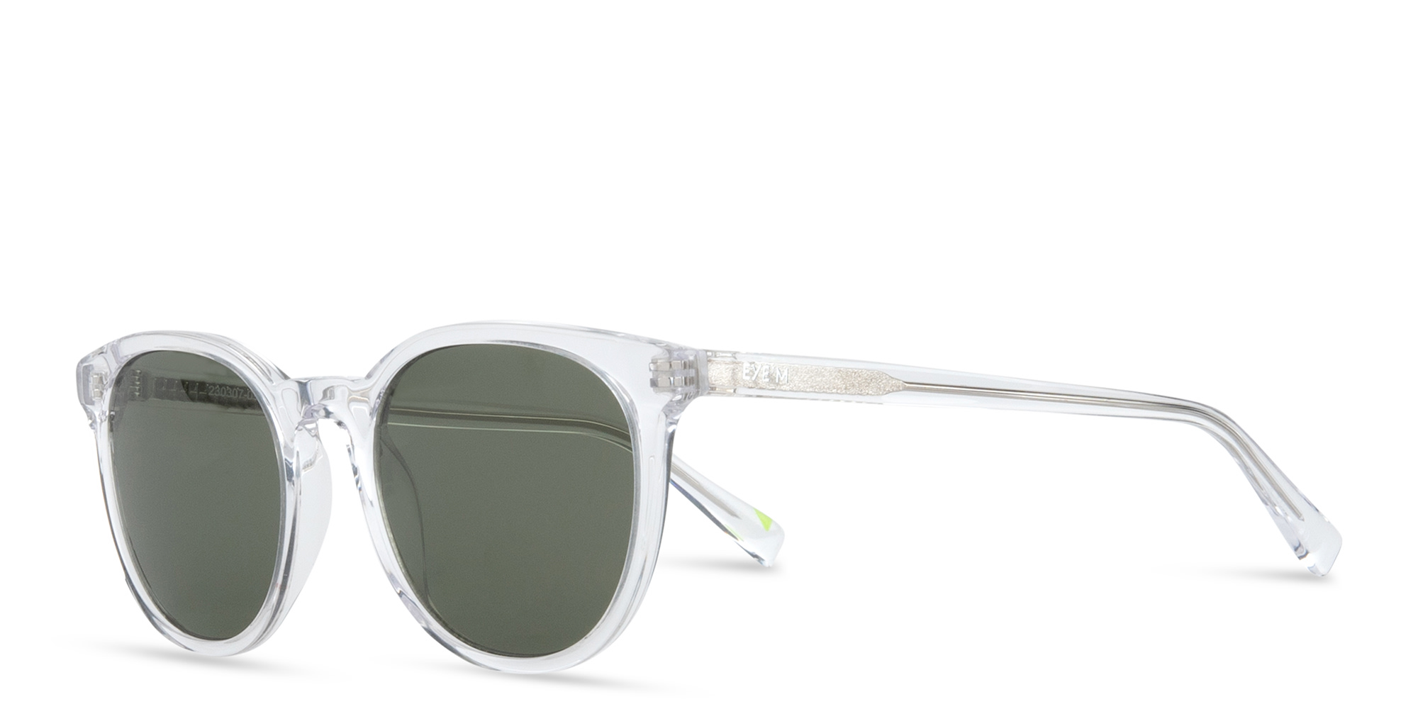 Shop EYE'M Round Sunglasses in Clear online.