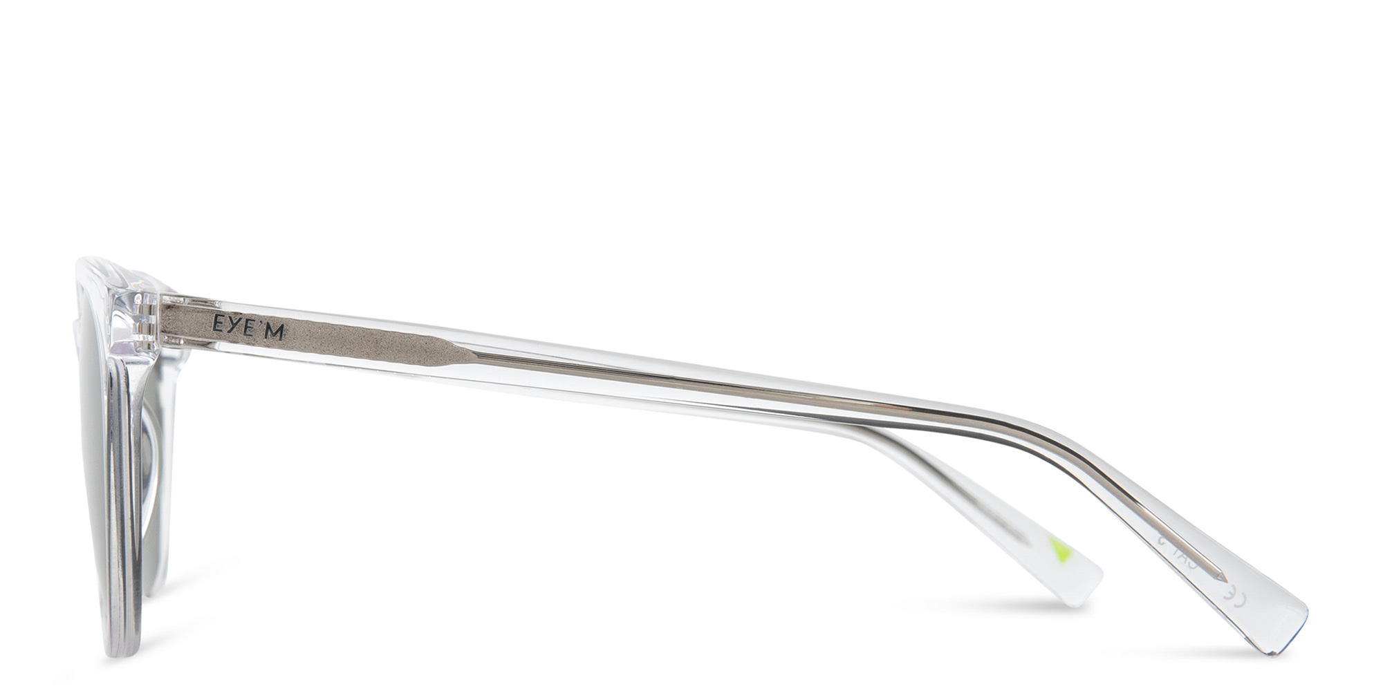 Shop EYE'M Round Sunglasses in Clear online.