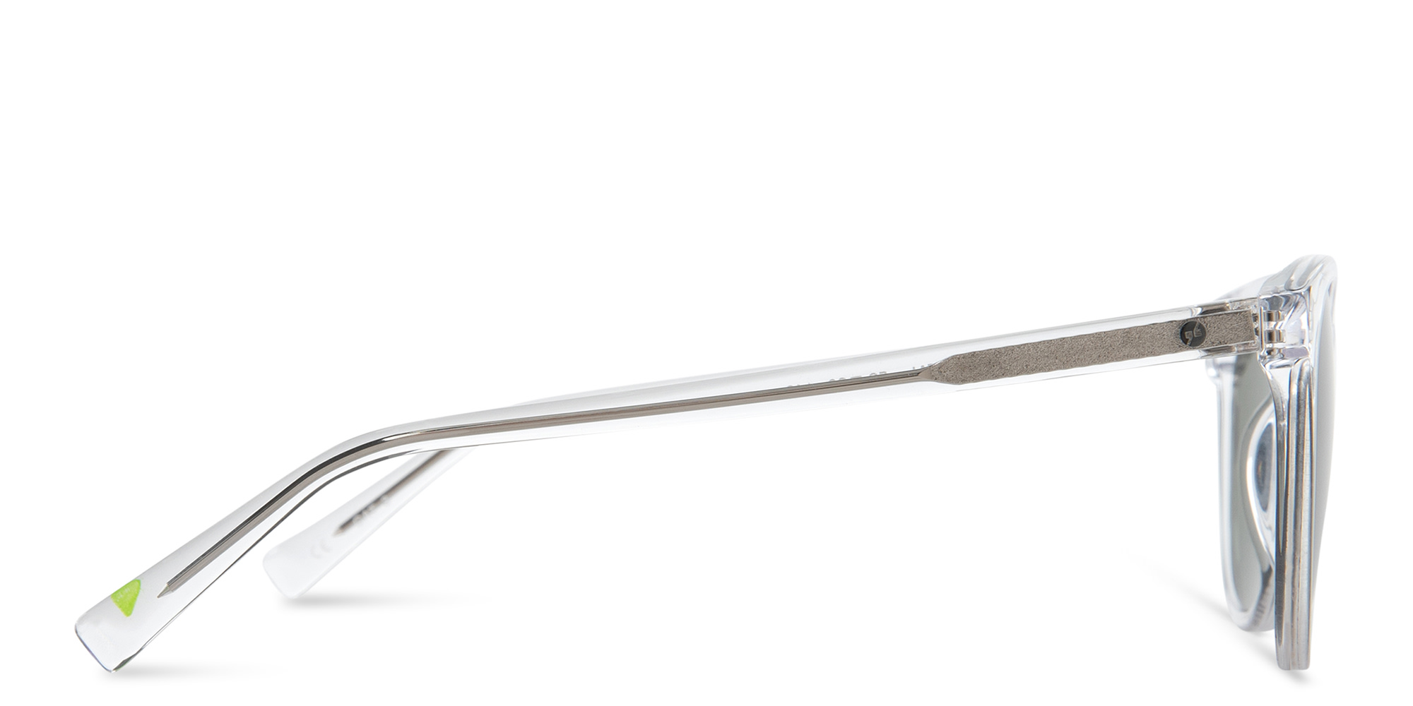 Shop EYE'M Round Sunglasses in Clear online.