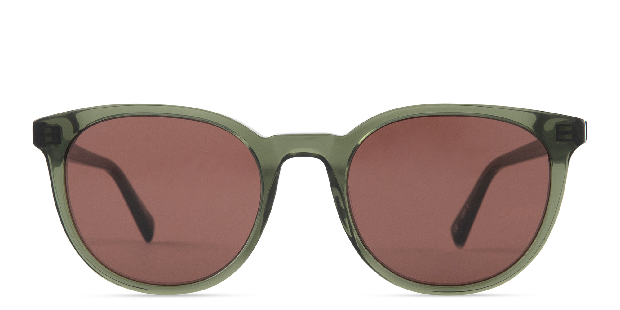 Shop EYE'M Round Sunglasses in Green online.