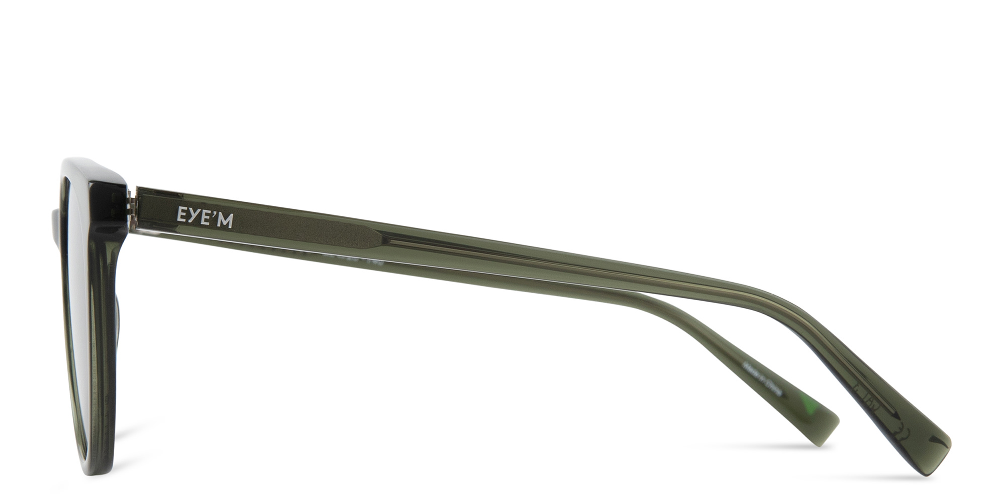 Shop EYE'M Round Sunglasses in Green online.