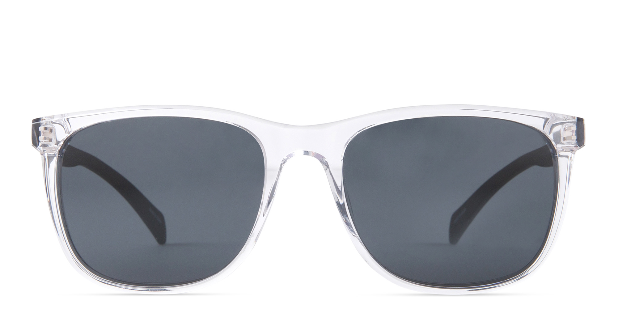 EYE'M Unisex Square Sunglasses in Clear – Product Photo 1