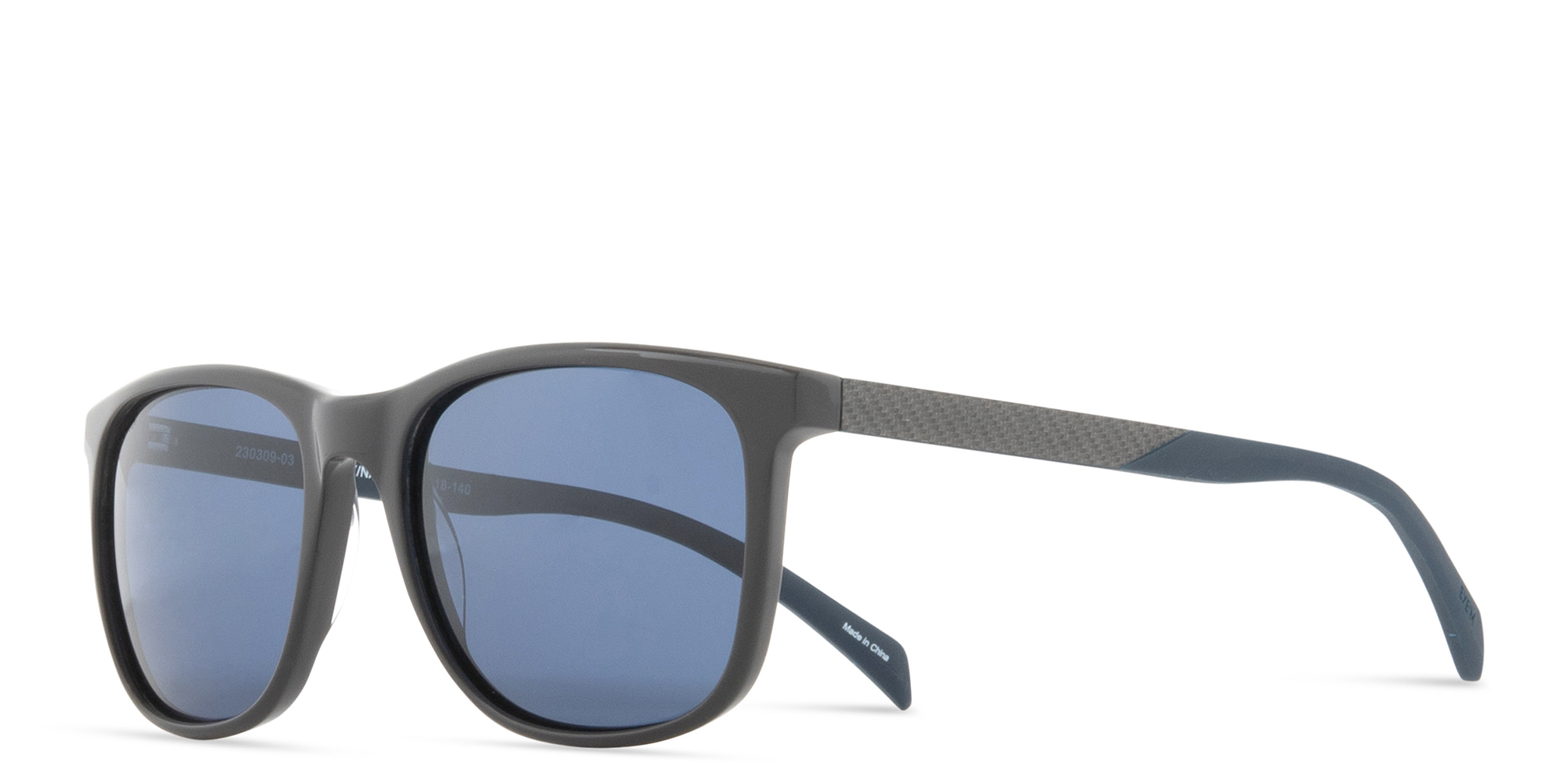 Shop EYE'M Unisex Square Sunglasses in Grey online.