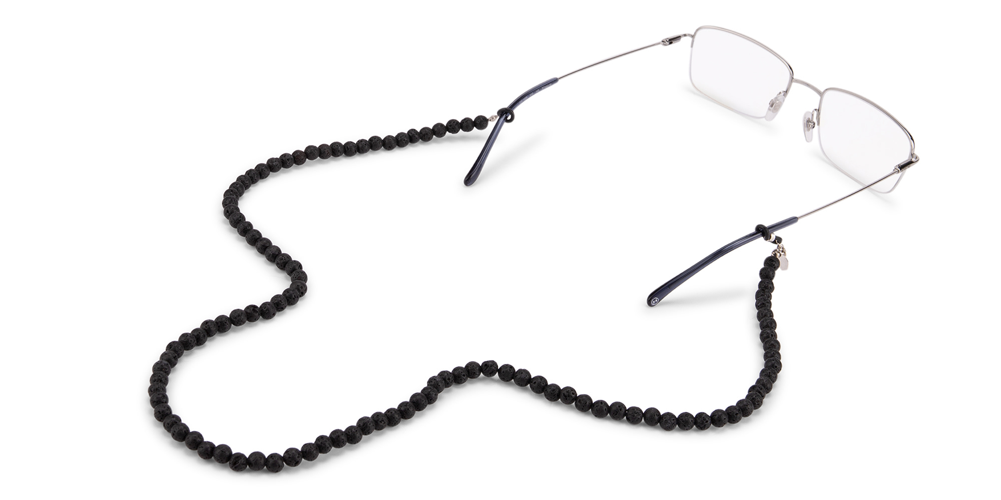 Shop The RICCI DISTRICT Lava Stone Unisex Glasses Chain online.