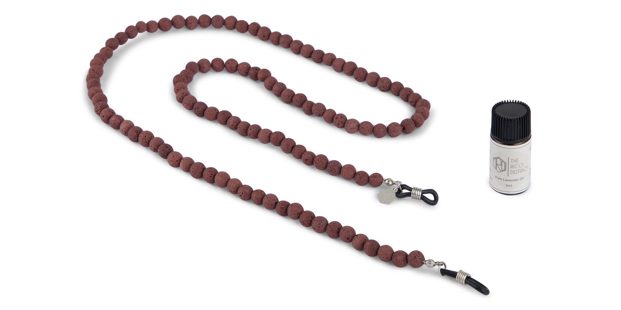 Shop The RICCI DISTRICT Lava Stone Unisex Glasses Chain online.