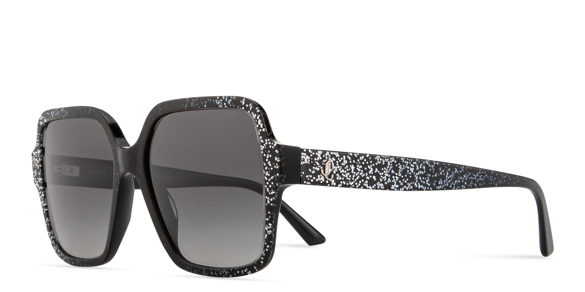 JIMMY CHOO JC Monogram Oversized Square Sunglasses in Black – Product Photo 2
