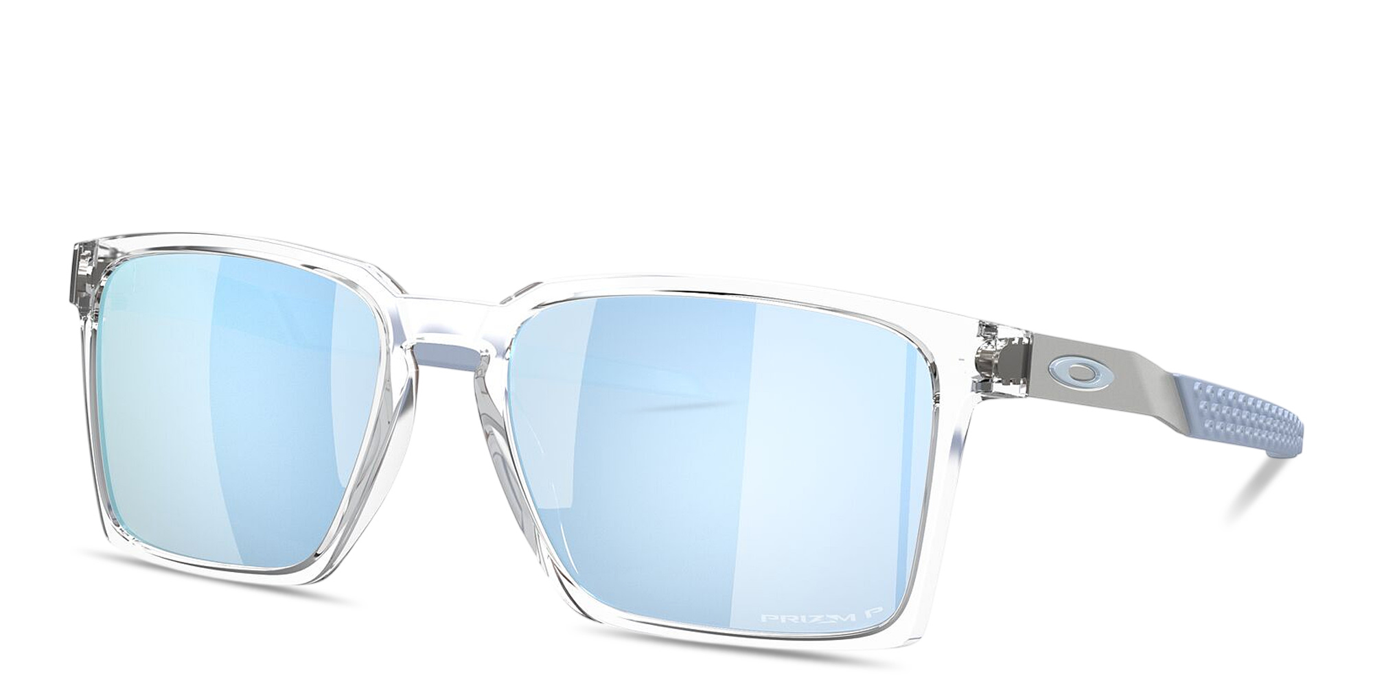 Shop Oakley Exchange Unisex Rectangle Sunglasses in Clear online.