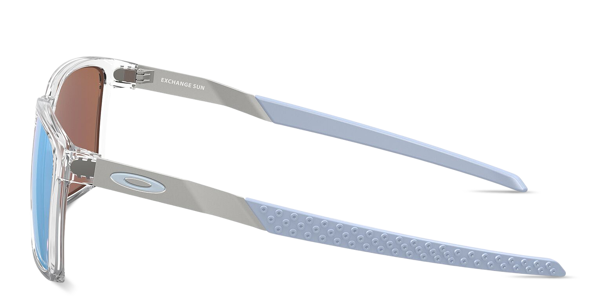 Shop Oakley Exchange Unisex Rectangle Sunglasses in Clear online.