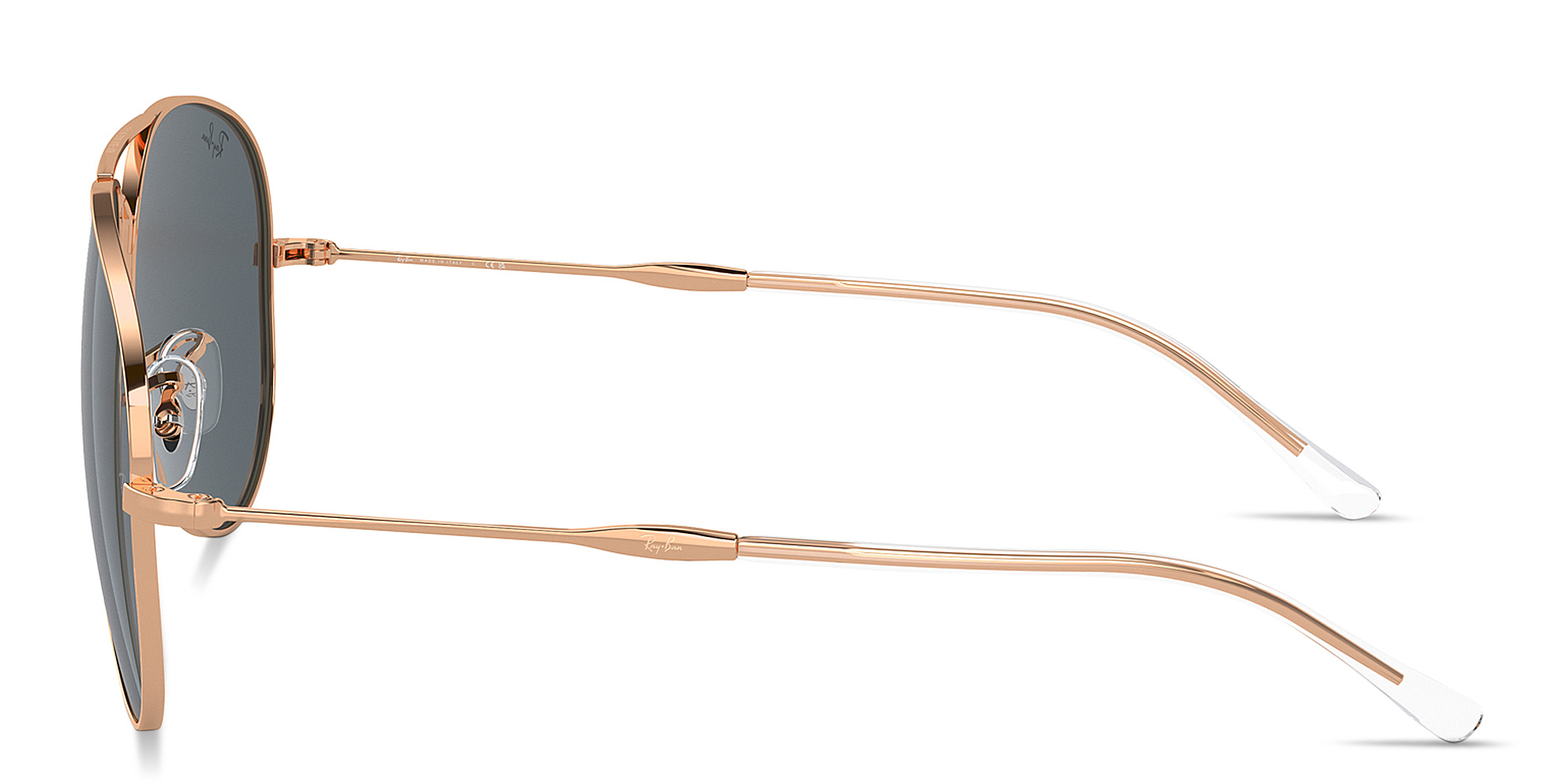 نظارات شمسية أولد أفياتور طراز بايلوت للجنسين من راي بان بلون ذهبي وردي - صورة المنتج 3