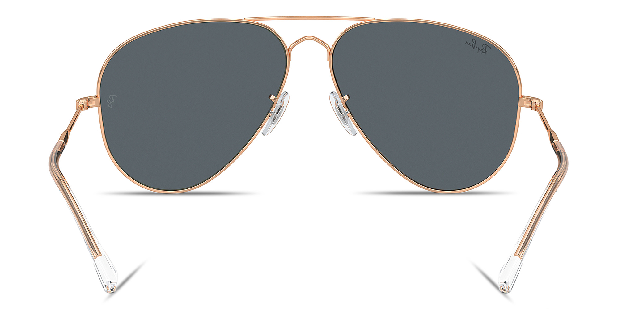 نظارات شمسية أولد أفياتور طراز بايلوت للجنسين من راي بان بلون ذهبي وردي - صورة المنتج 4