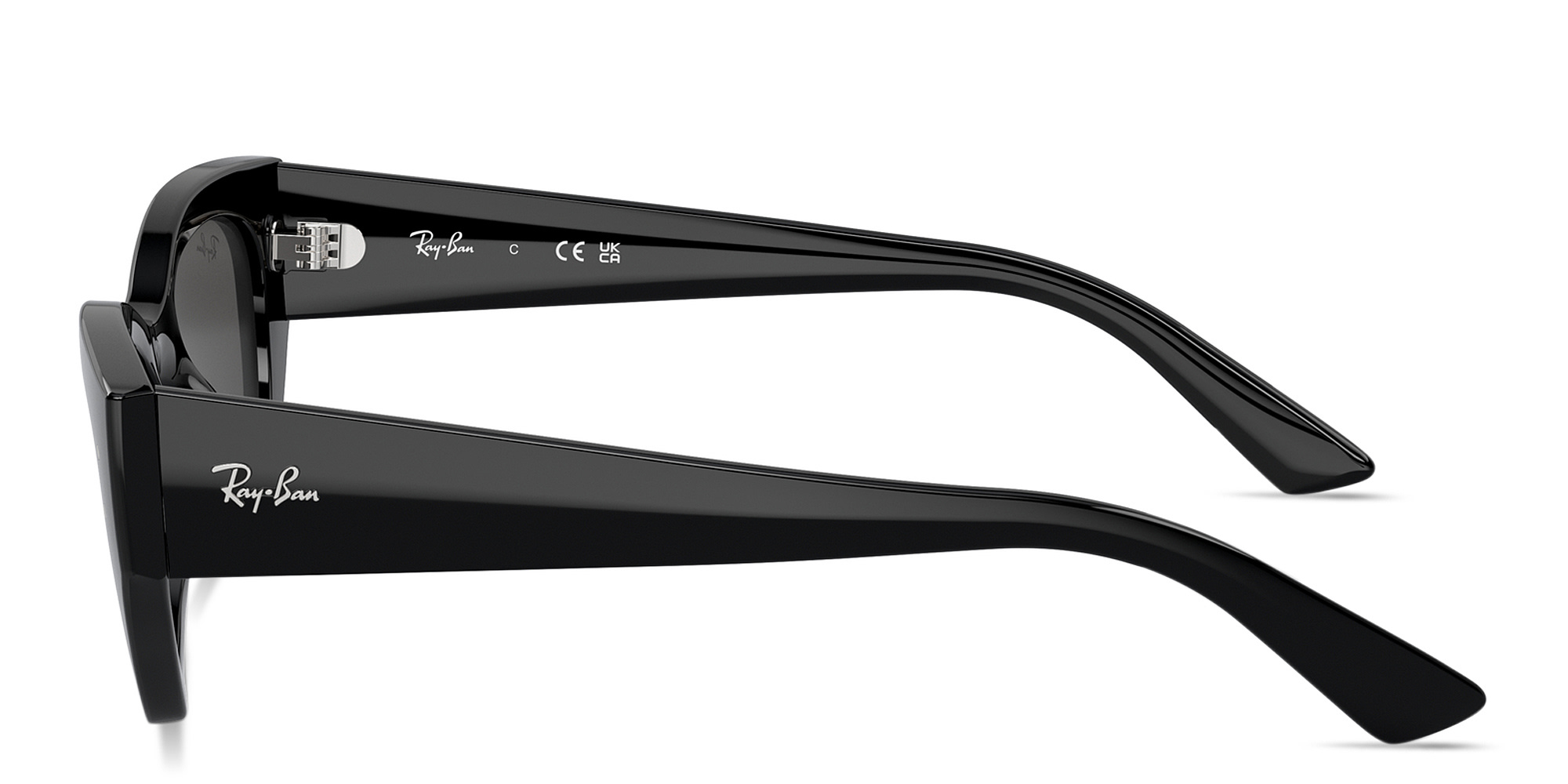 Shop Ray-Ban Zena Bio-Based Unisex Irregular Sunglasses in Black online.