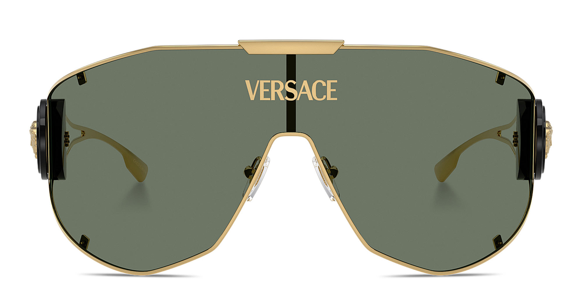 VERSACE Medusa Wide Irregular Sunglasses in Gold – Product Photo 1