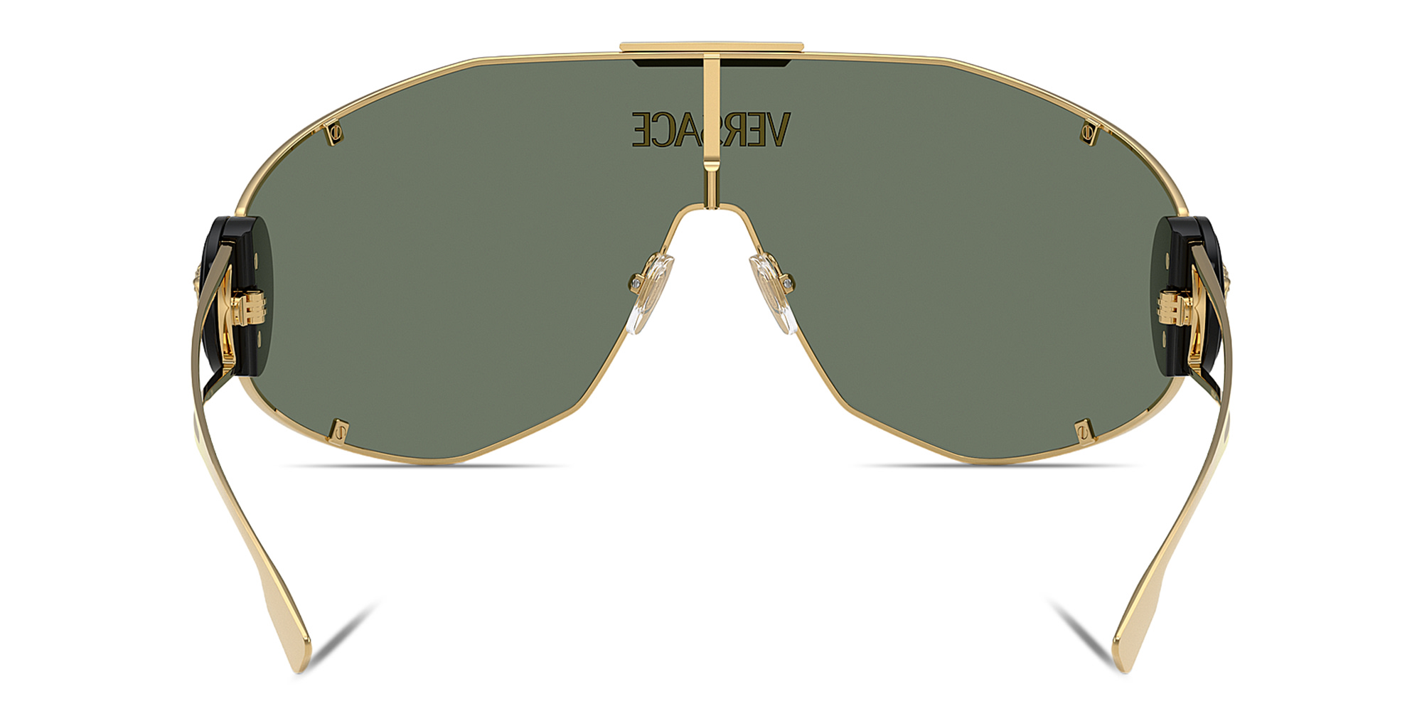 VERSACE Medusa Wide Irregular Sunglasses in Gold – Product Photo 4