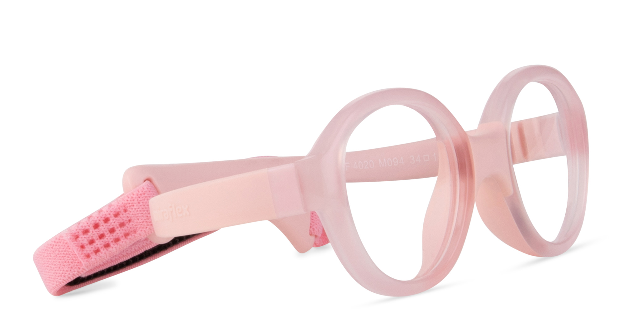 Shop Mira Flex Kids Oval Eyeglasses in Light Pink online.