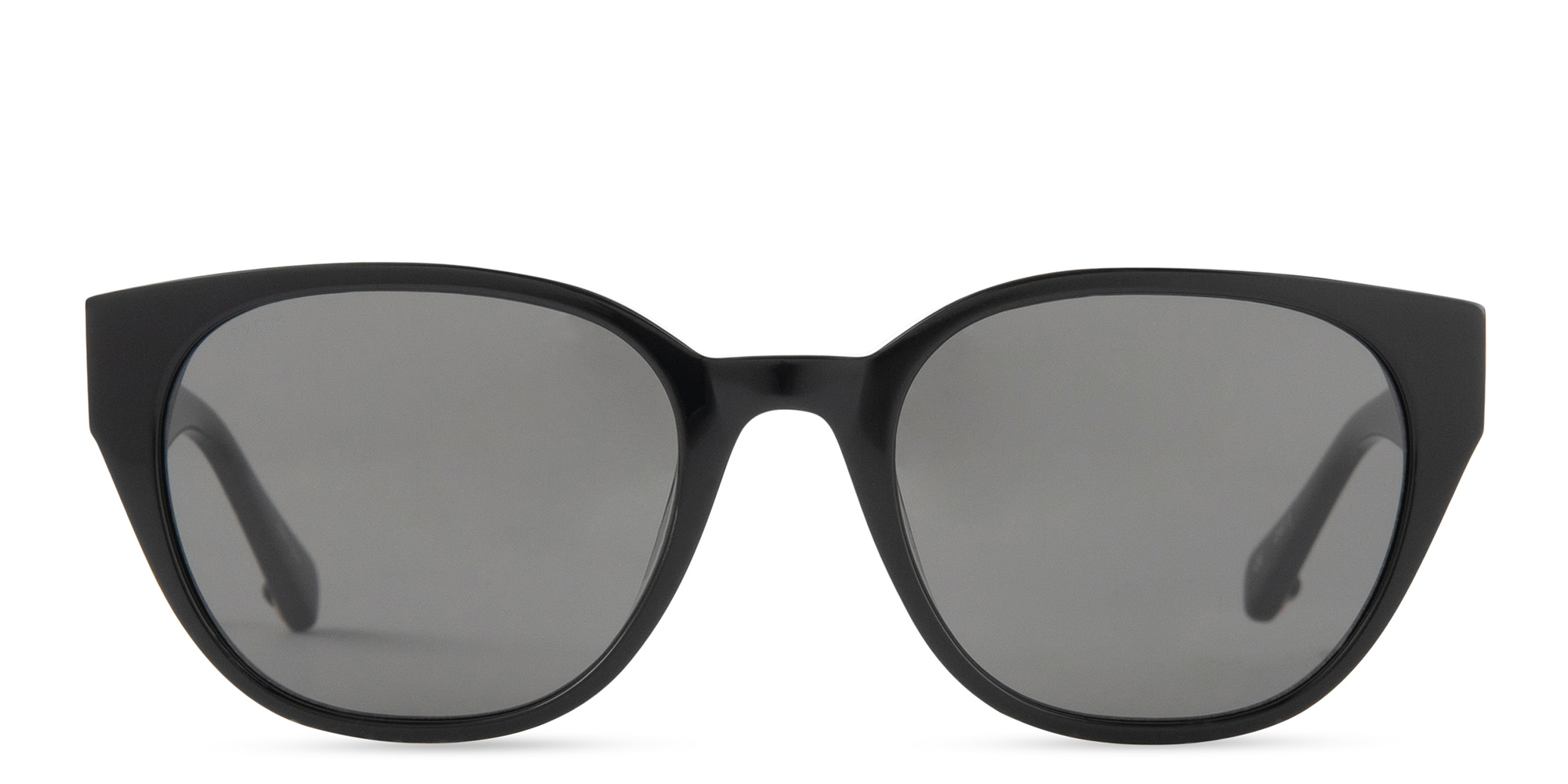 Shop EYE'M Square Sunglasses in Shiny Black online.