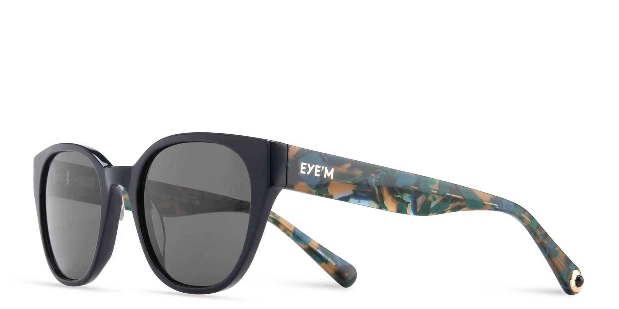 Shop EYE'M Square Sunglasses in Blue online.