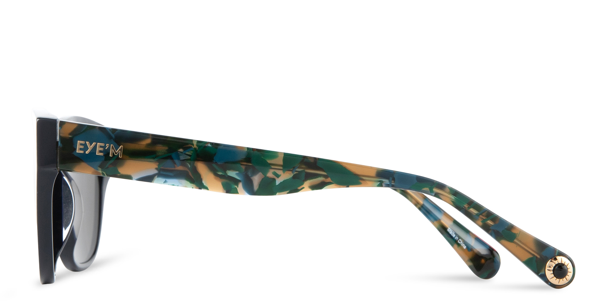 Shop EYE'M Square Sunglasses in Blue online.