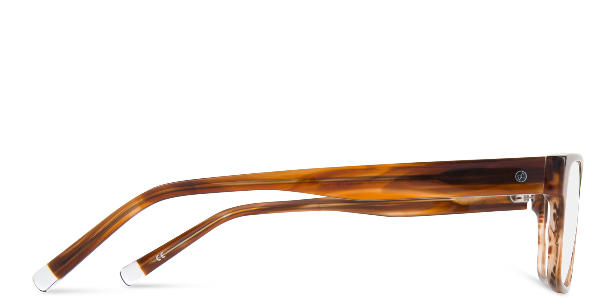 EYE'M Square Eyeglasses in Brown – Product Photo 4