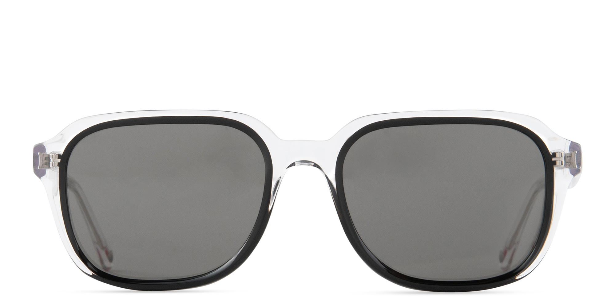 Shop EYE'M Square Sunglasses in Clear online.