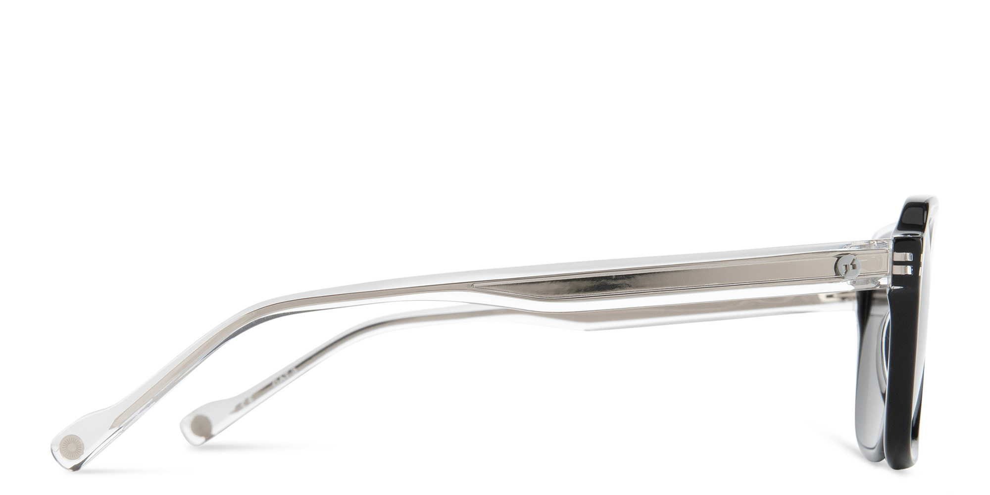 Shop EYE'M Square Sunglasses in Clear online.