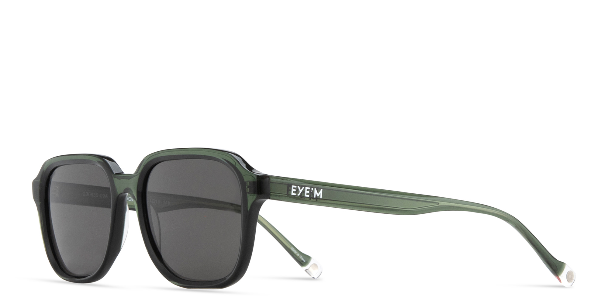 EYE'M Square Sunglasses in Green – Product Photo 2