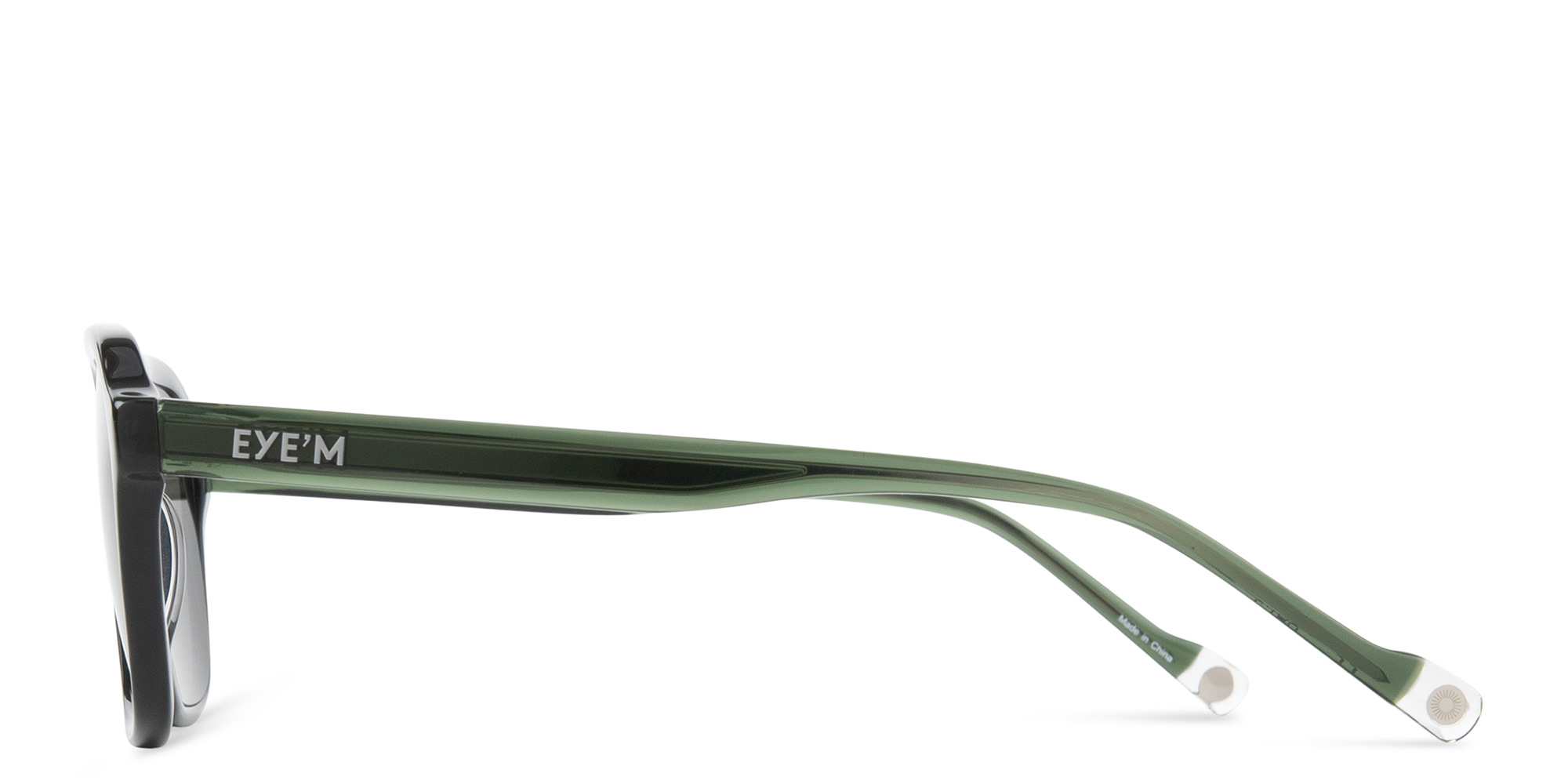 EYE'M Square Sunglasses in Green – Product Photo 3