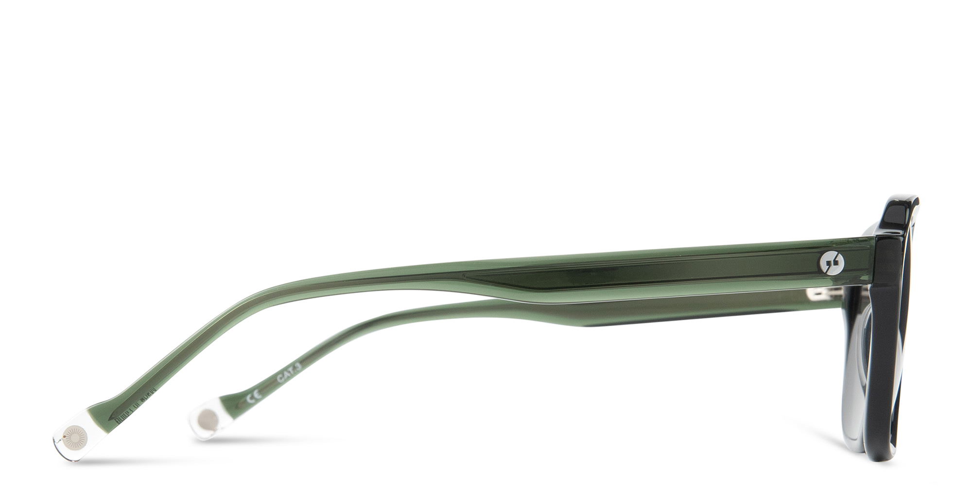 EYE'M Square Sunglasses in Green – Product Photo 4