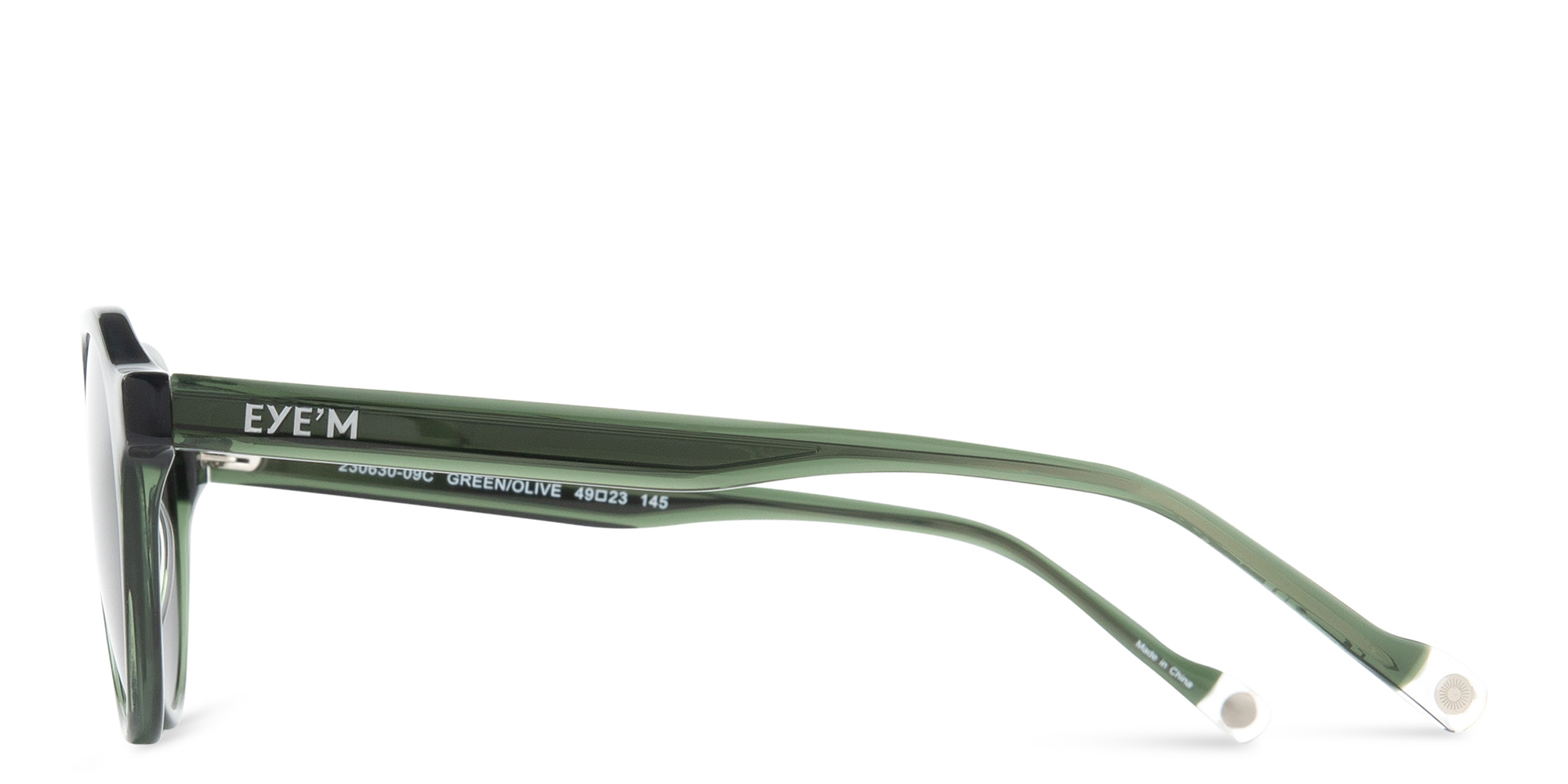 Shop EYE'M Round Sunglasses in Green online.