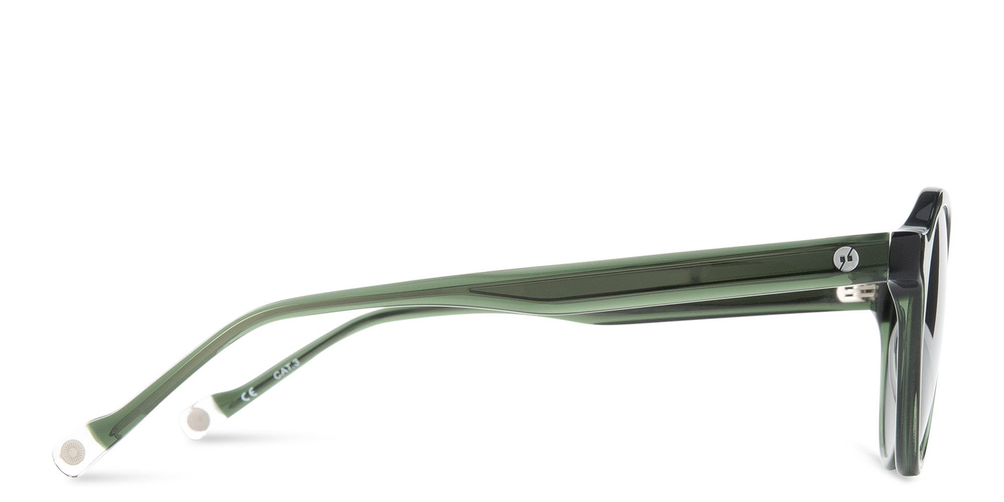 Shop EYE'M Round Sunglasses in Green online.