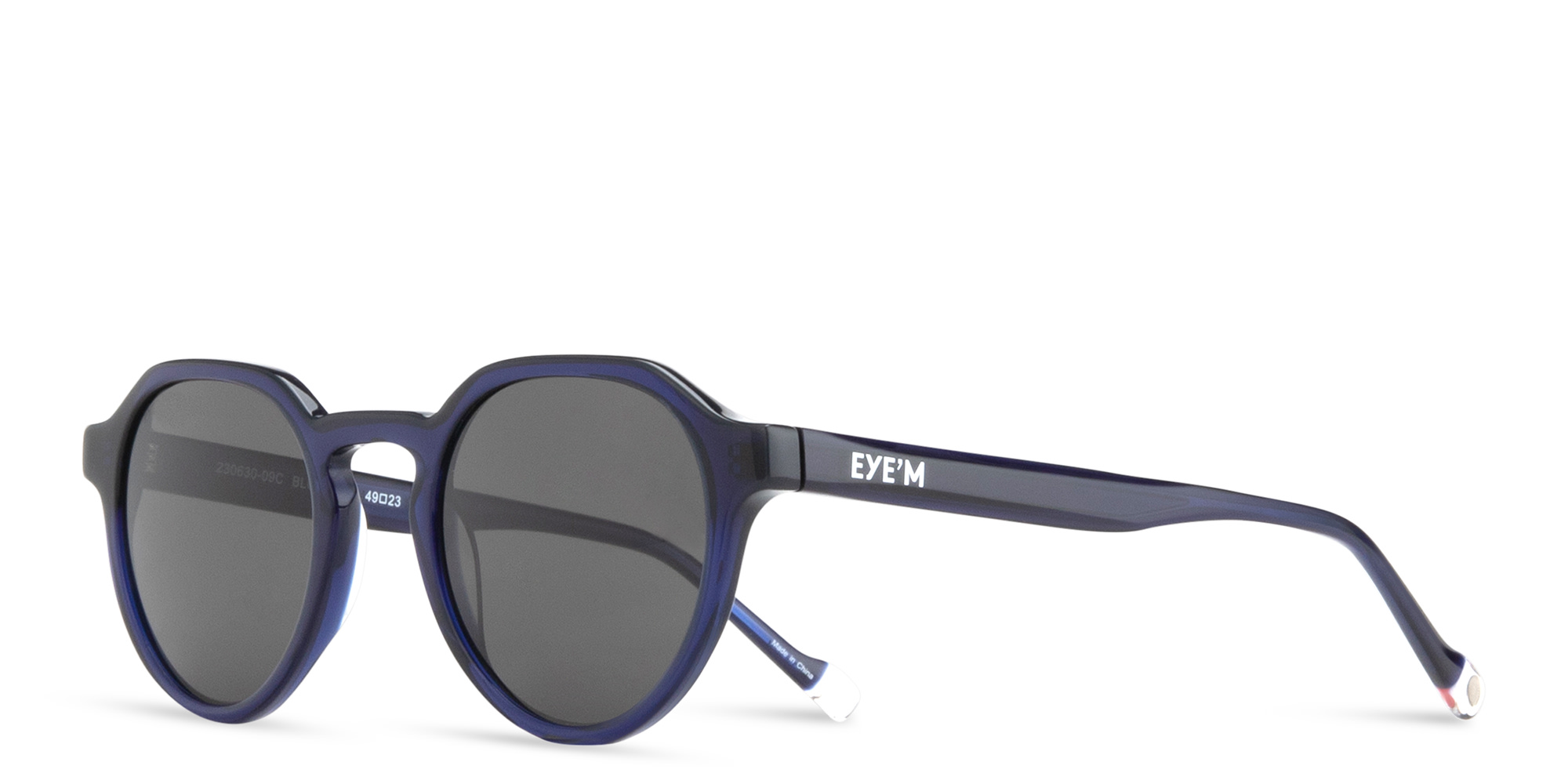 Shop EYE'M Round Sunglasses in Blue online.
