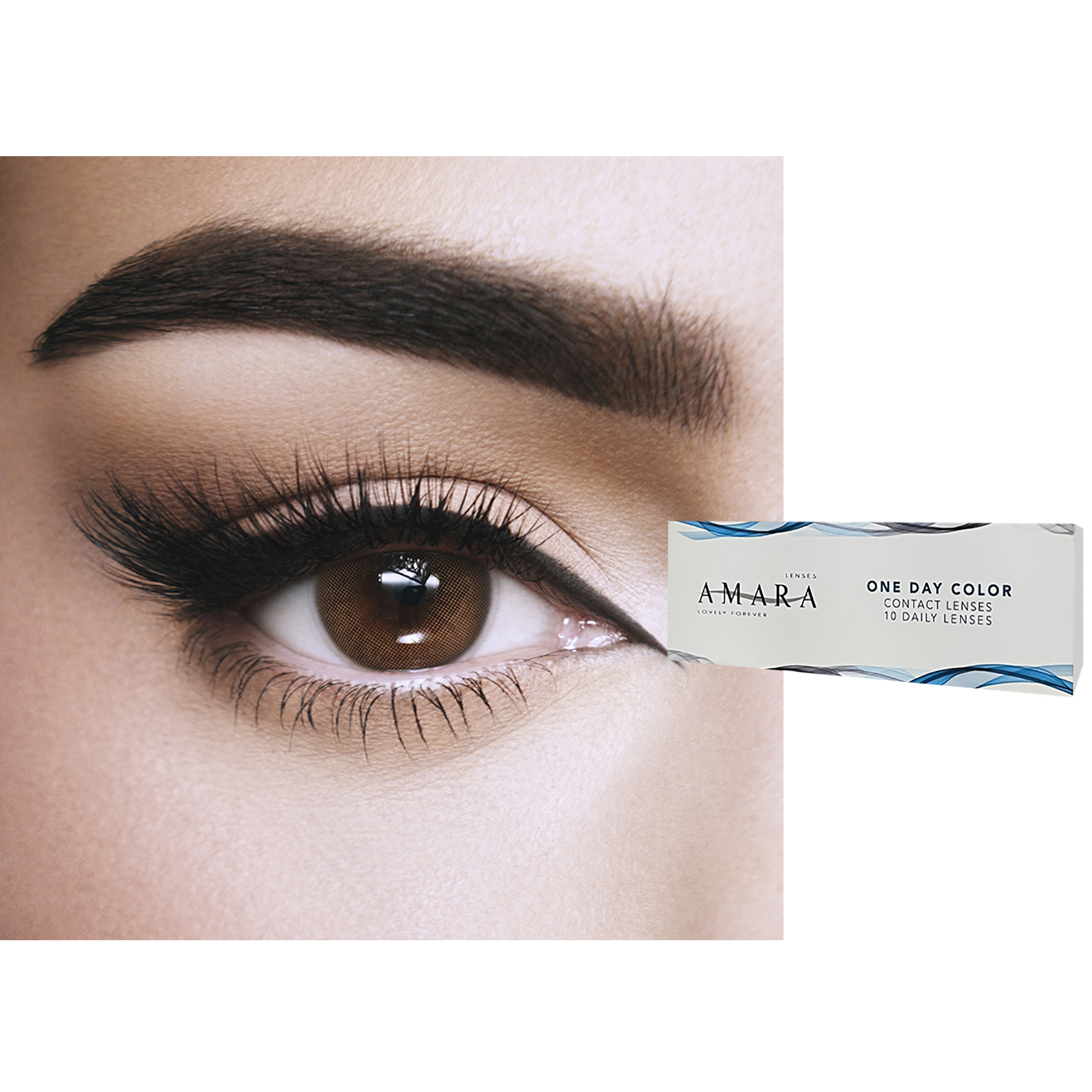 Shop Amara 1-Day Color Contact Lenses - Toffee online.