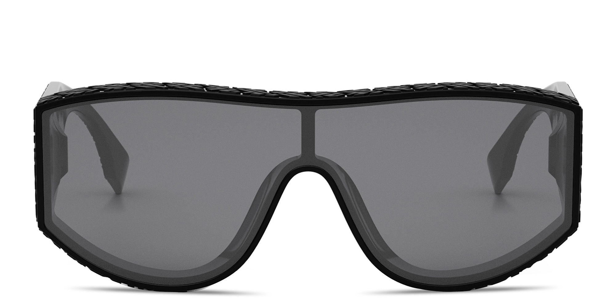 Shop FENDI Fendi Lab Black Mask Sunglasses in Black online.