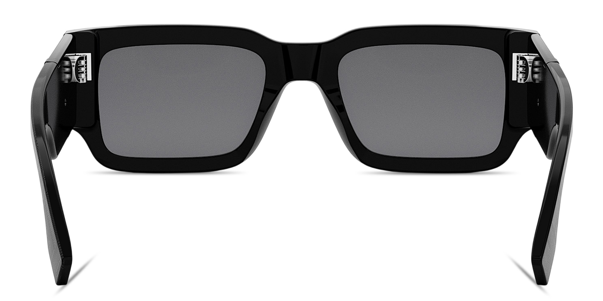 Shop FENDI Diagonal Rectangle Sunglasses in Black online.