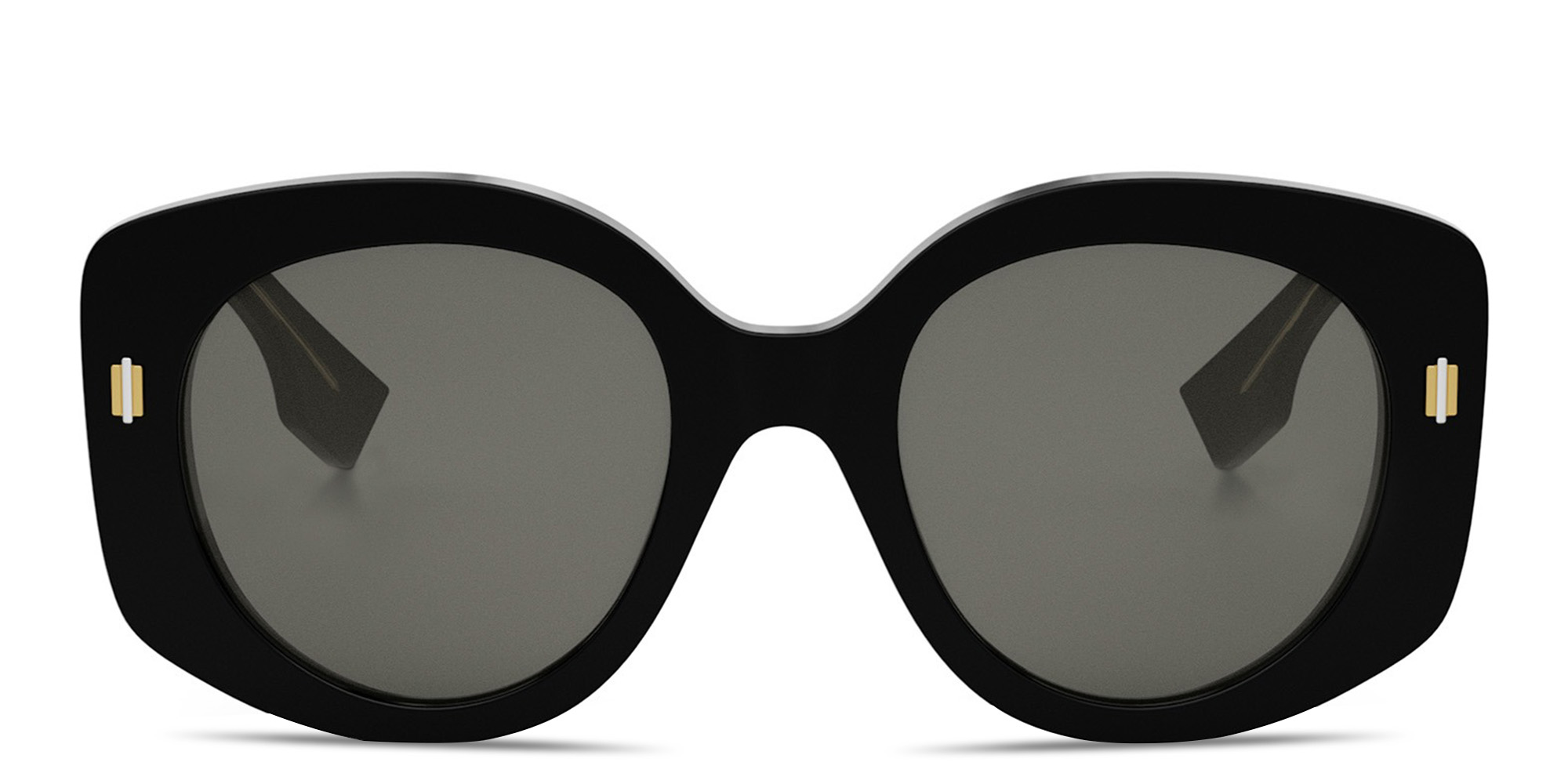 FENDI Fendi Roma Black Round Sunglasses in Black – Product Photo 1