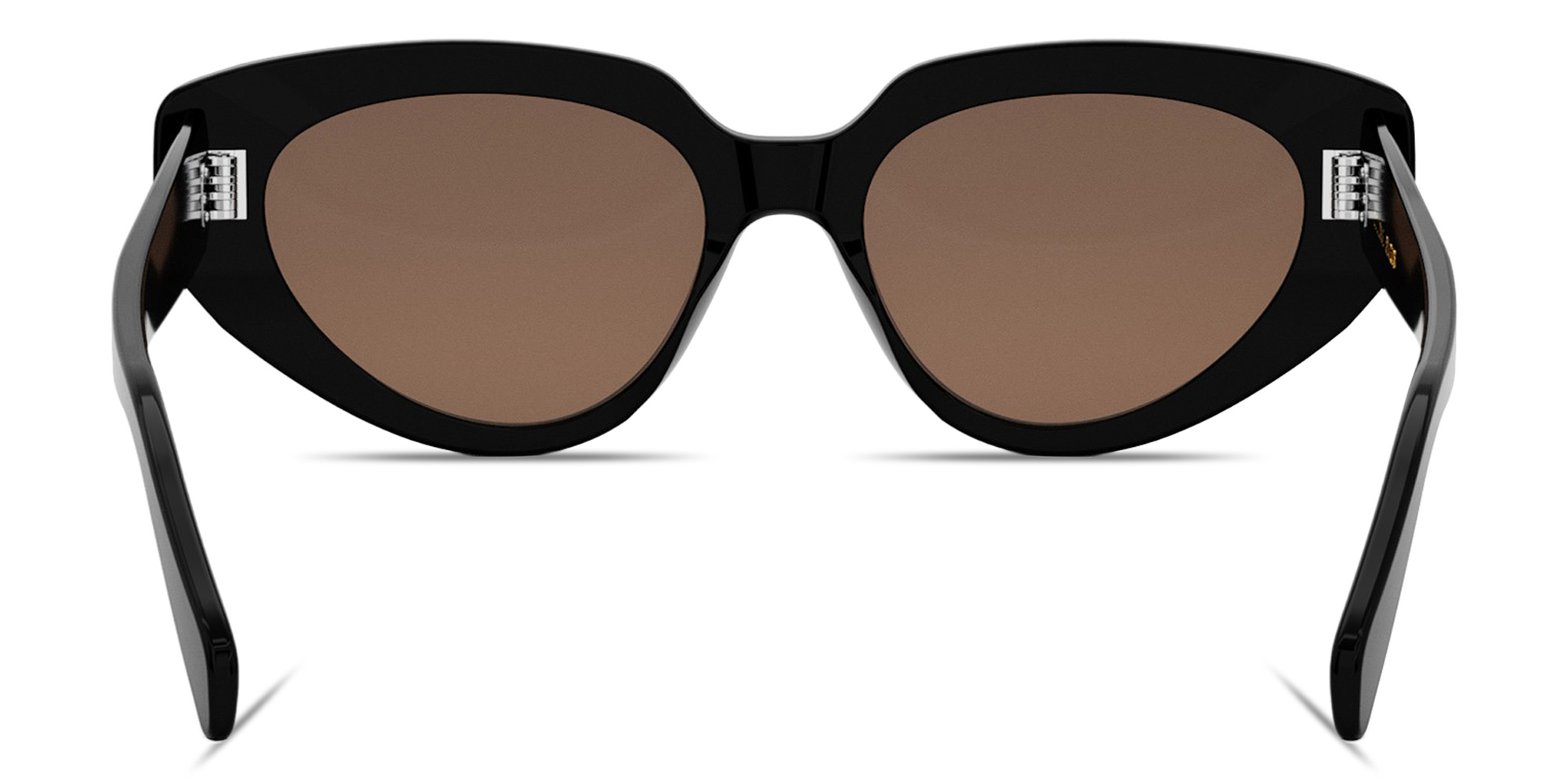 نظارات شمسية طراز كات آي مزيّنة بثلاث نقاط من سيلين بلون أسود - صورة المنتج 4