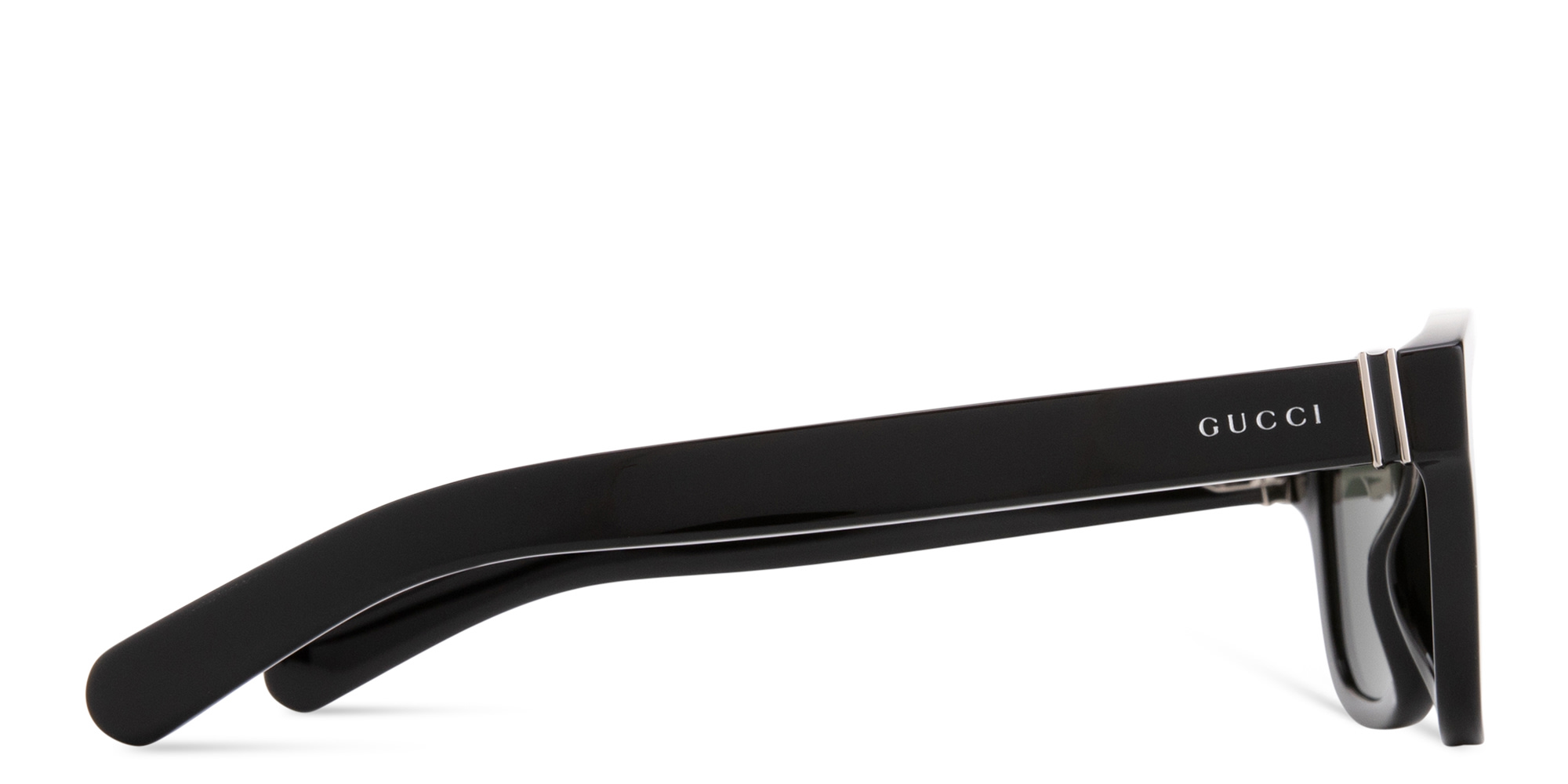 Shop GUCCI Web Square Sunglasses in Black online.