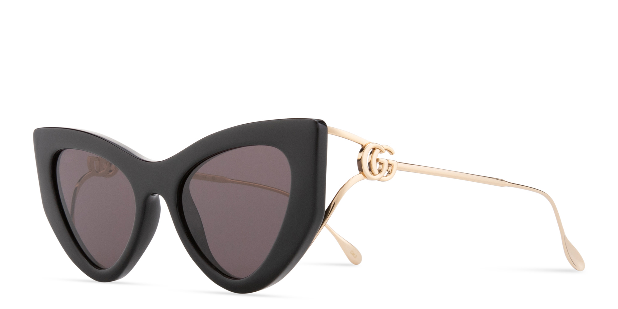 Shop GUCCI Gucci Fork Cat-Eye Sunglasses in Black online.