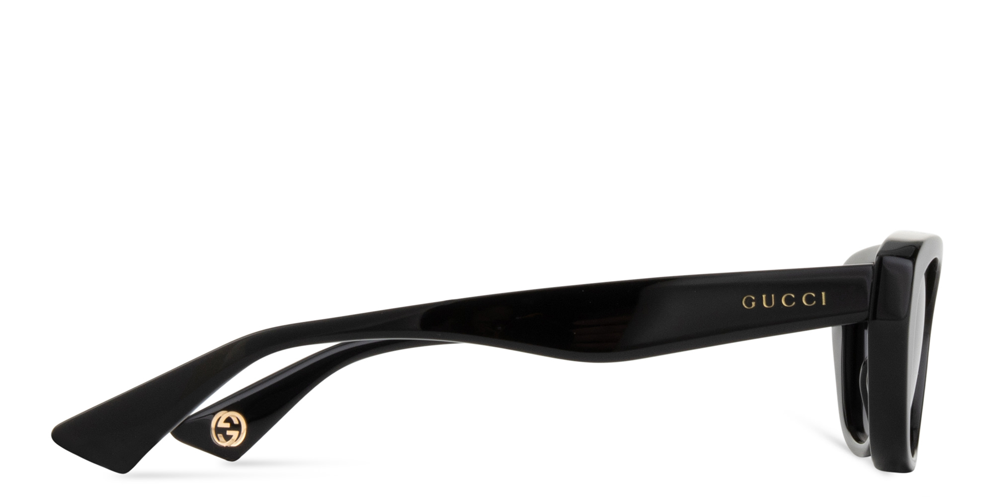 GUCCI Logo Lettering Cat-Eye Sunglasses in Black – Product Photo 3