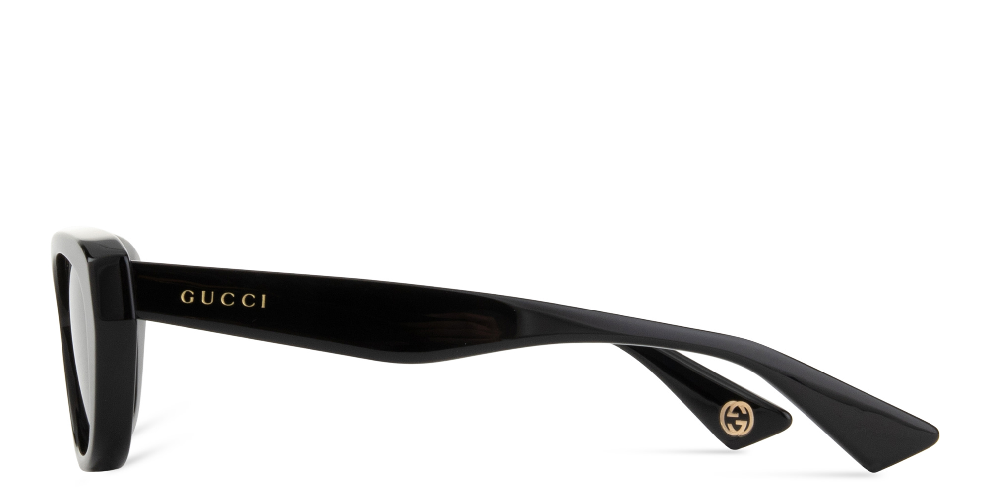 GUCCI Logo Lettering Cat-Eye Sunglasses in Black – Product Photo 4