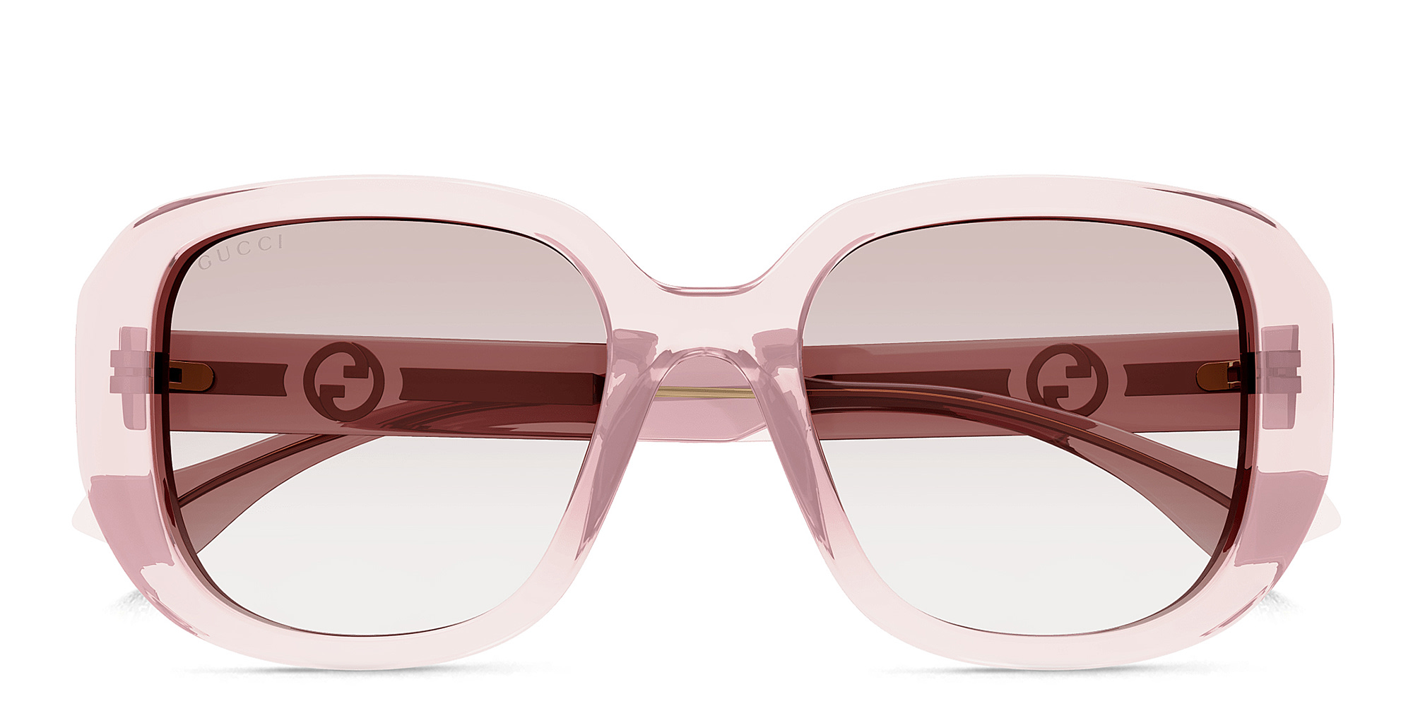 GUCCI La Piscine Square Sunglasses in Pink – Product Photo 1