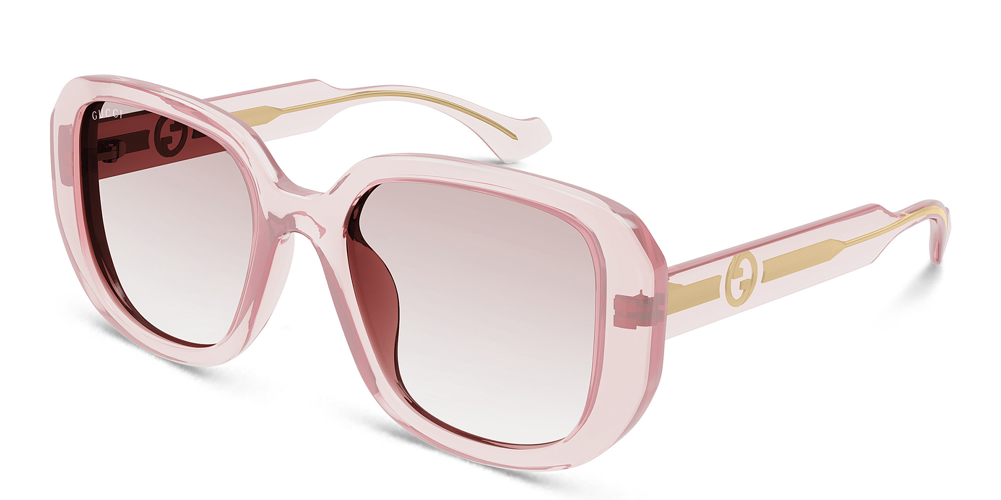 GUCCI La Piscine Square Sunglasses in Pink – Product Photo 2