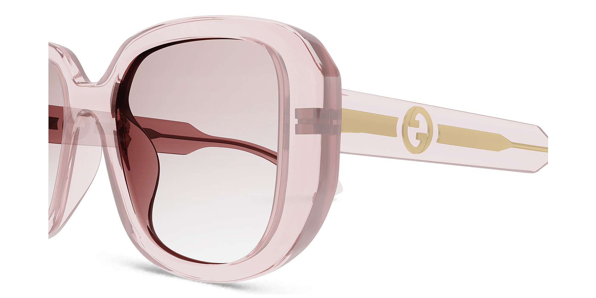 GUCCI La Piscine Square Sunglasses in Pink – Product Photo 3