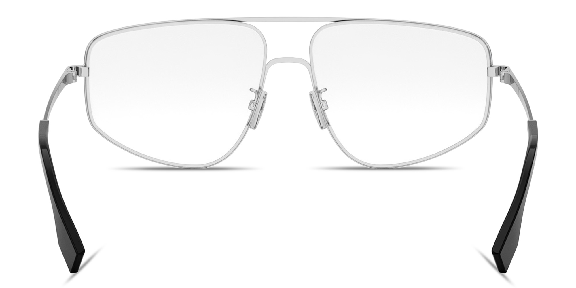 Shop FENDI Travel Wide Pilot Eyeglasses in Silver online.
