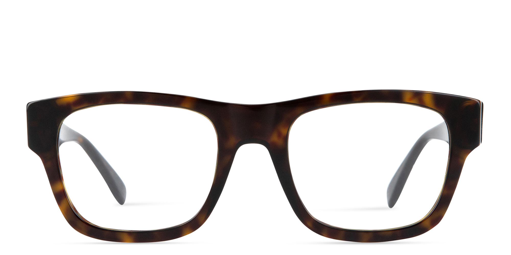 Shop FENDI Fendi Diagonal Square Eyeglasses in Havana online.
