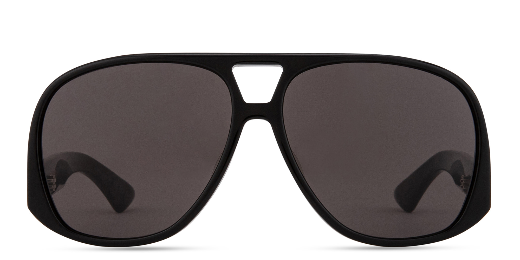 Shop SAINT LAURENT Solace Aviator Sunglasses in Black online.